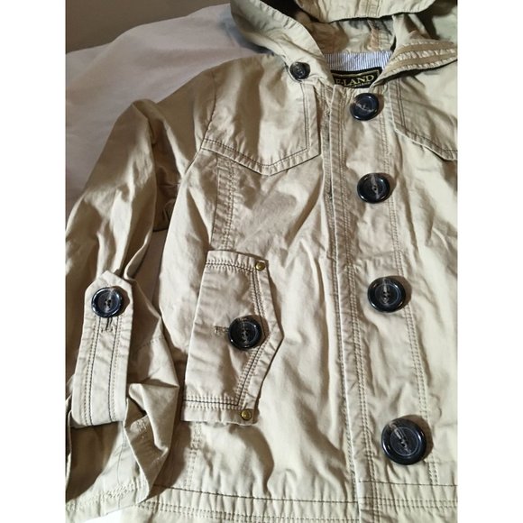 E-Land American Classic size 160/84A Girls size Large Tan Coat (needs Ironing) - Picture 2 of 9